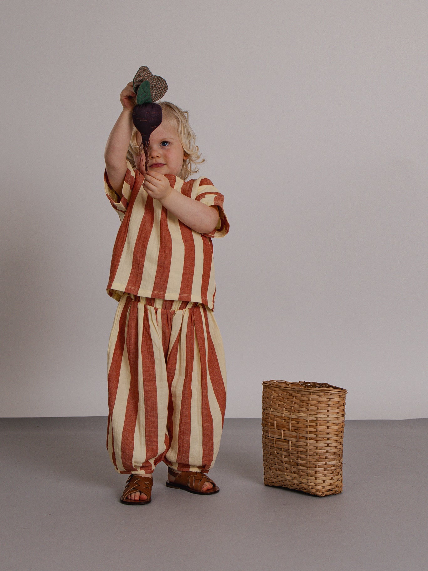 Tomato Stripes Jumpsuit | Organic Zoo
