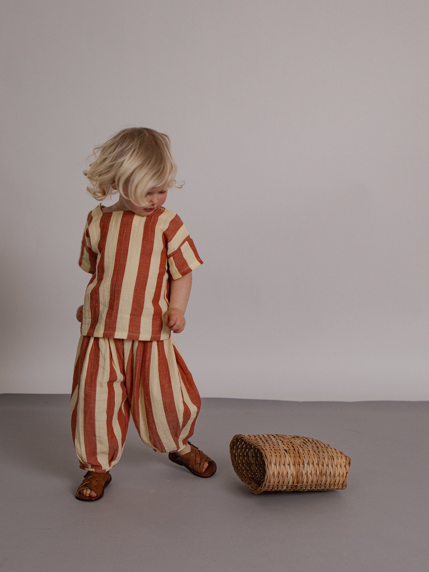 Tomato Stripes Resort Pants | Organic Zoo