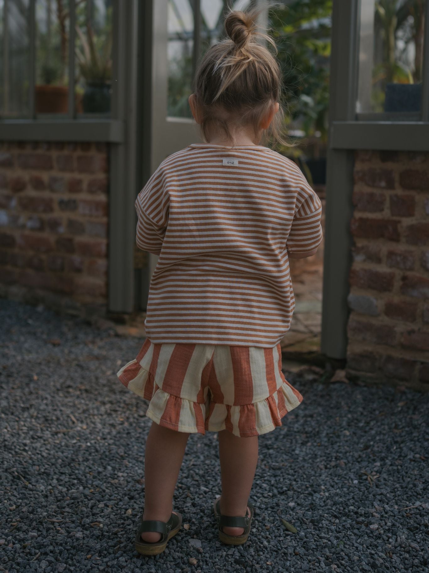 Tomato Stripes Frill Shorts