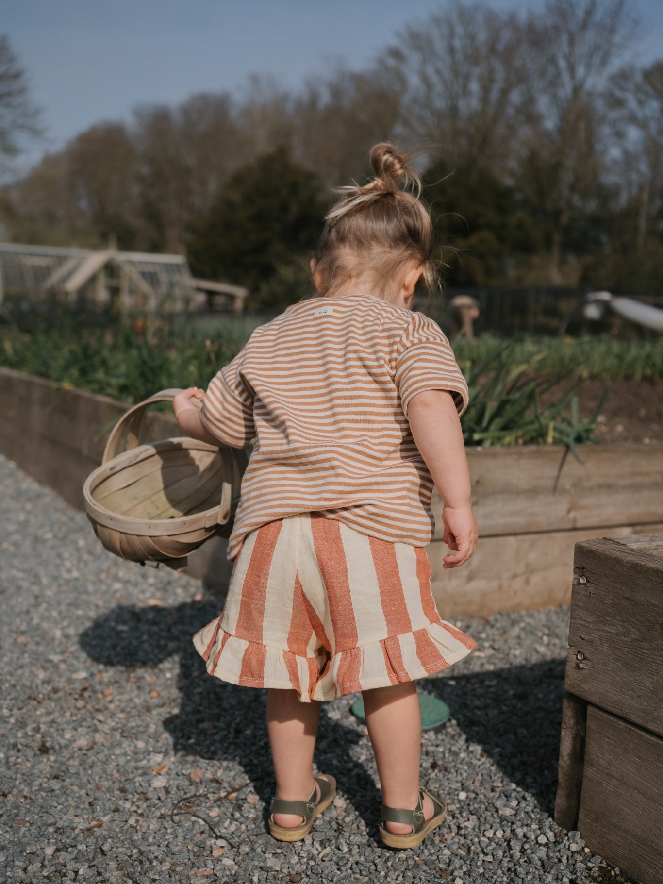 Tomato Stripes Frill Shorts | Organic Zoo