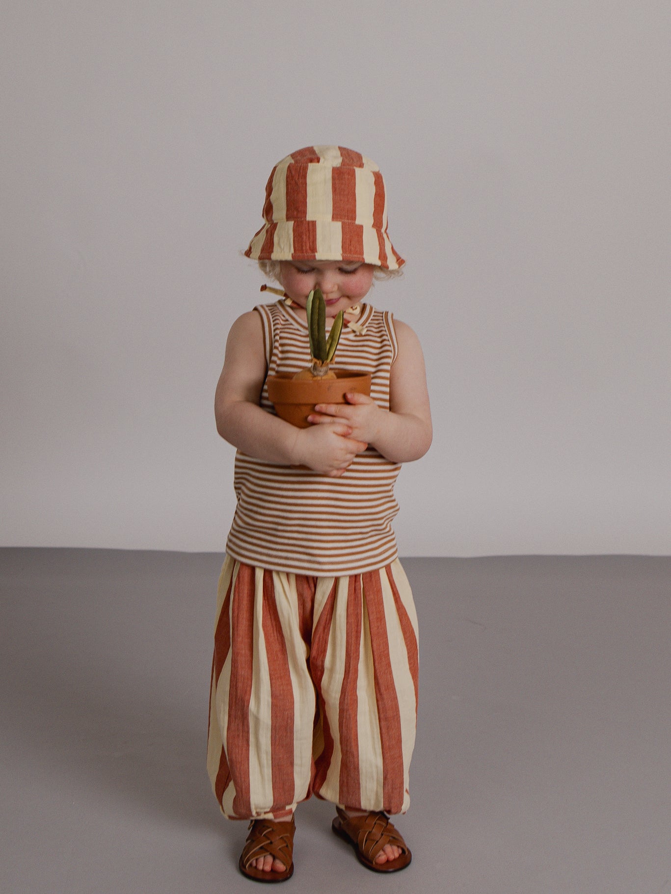 Tomato Stripes Bucket Sun Hat
