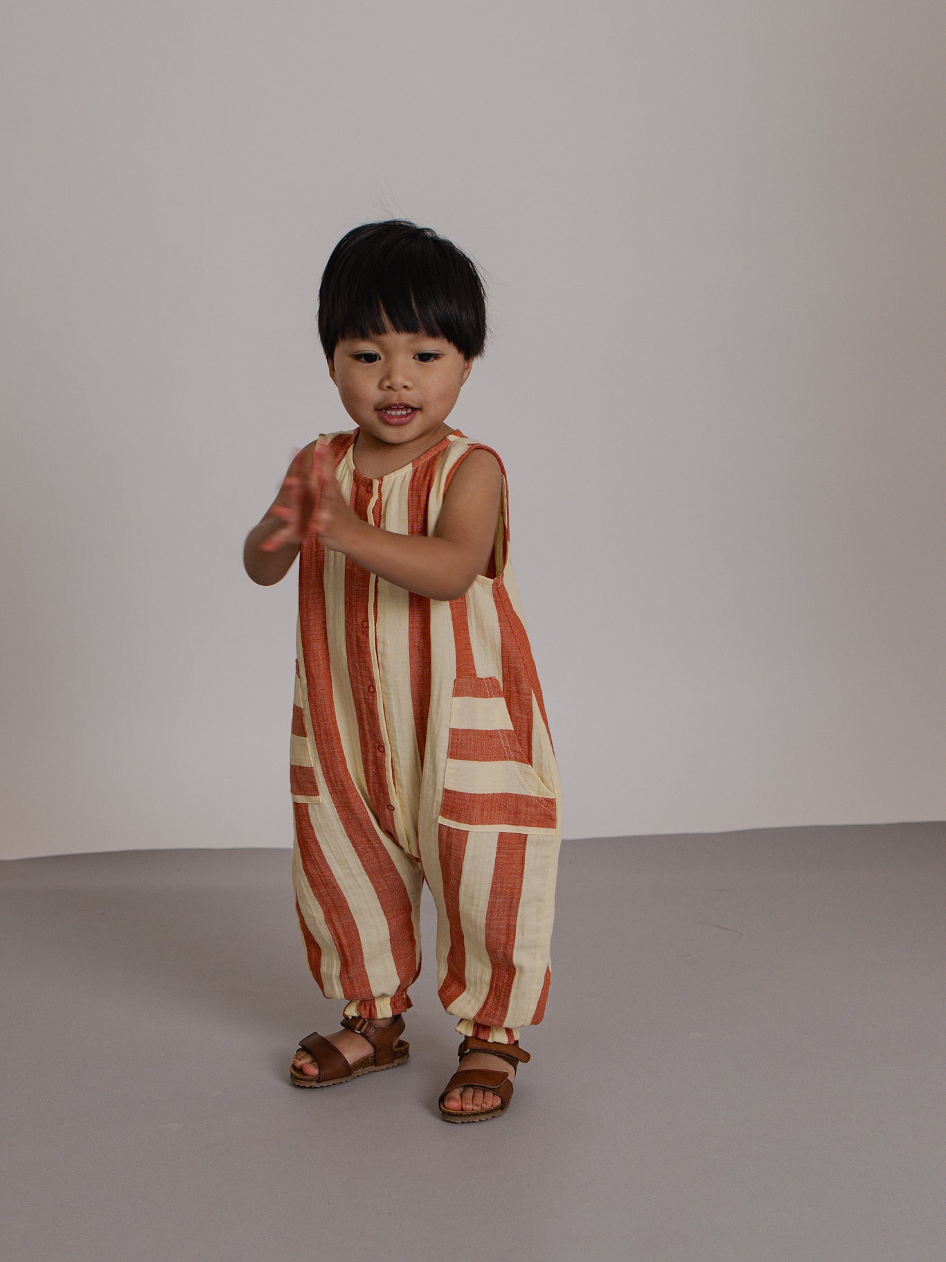 Tomato Stripes Jumpsuit | Organic Zoo