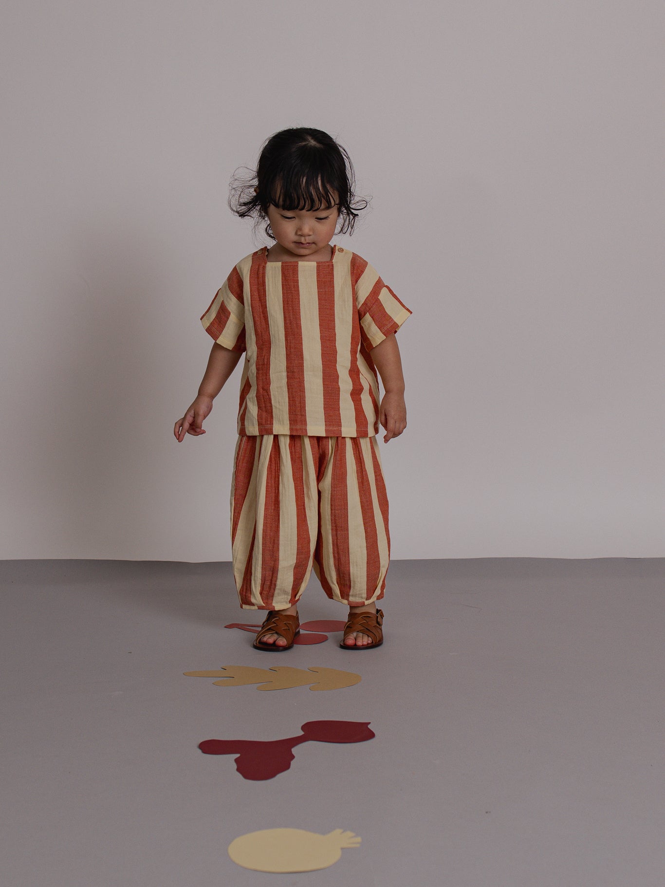 Tomato Stripes Square Neck T-Shirt | Organic Zoo