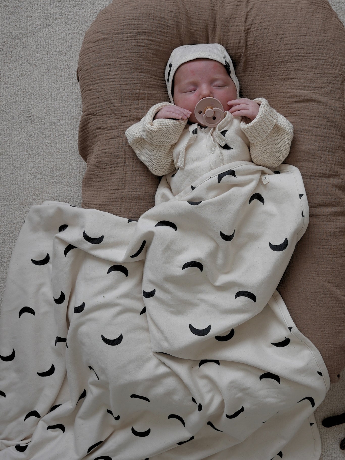 Undyed Midnight Reversible Blanket | Organic Zoo