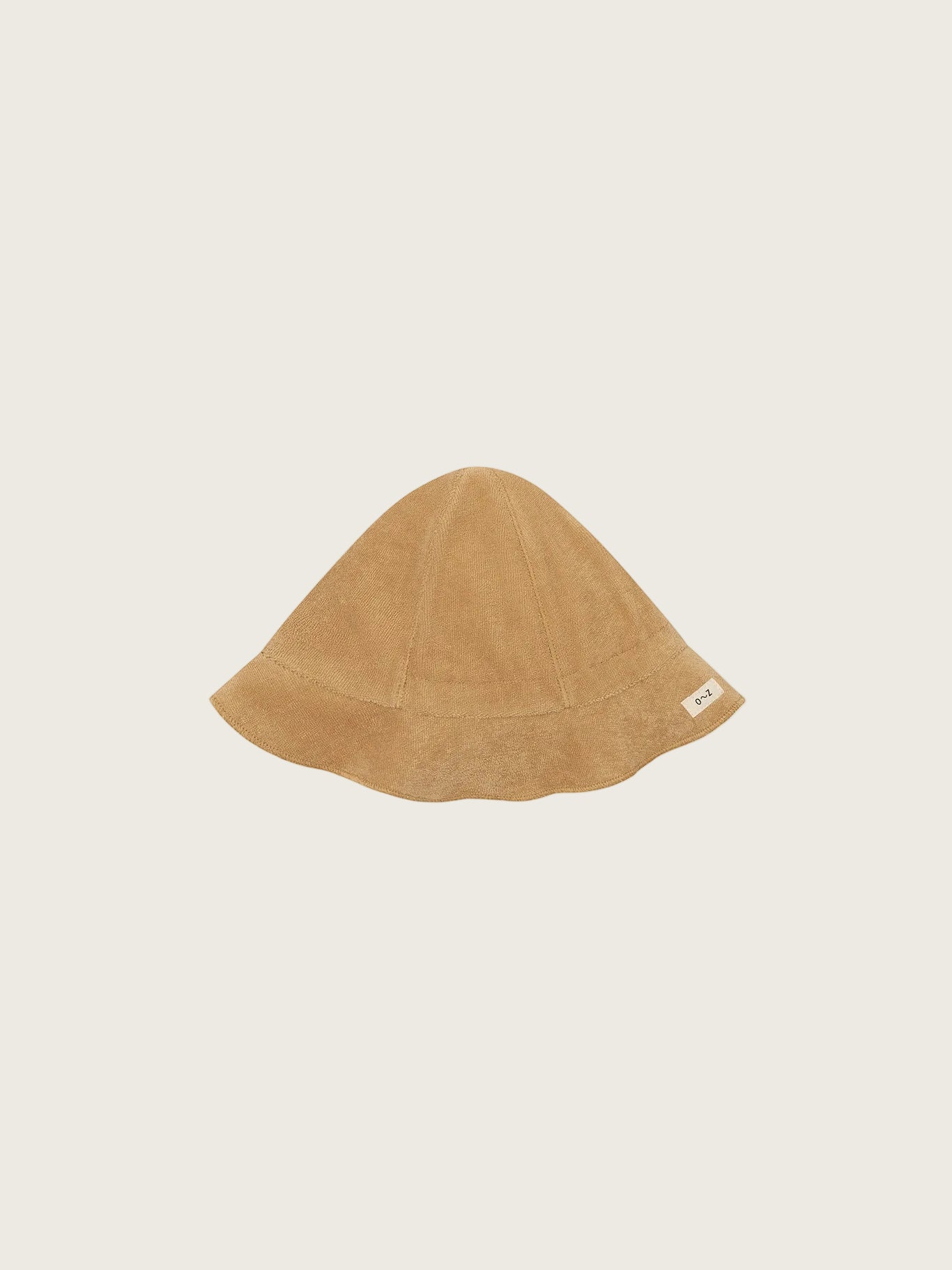 Brown bucket hat on a white background