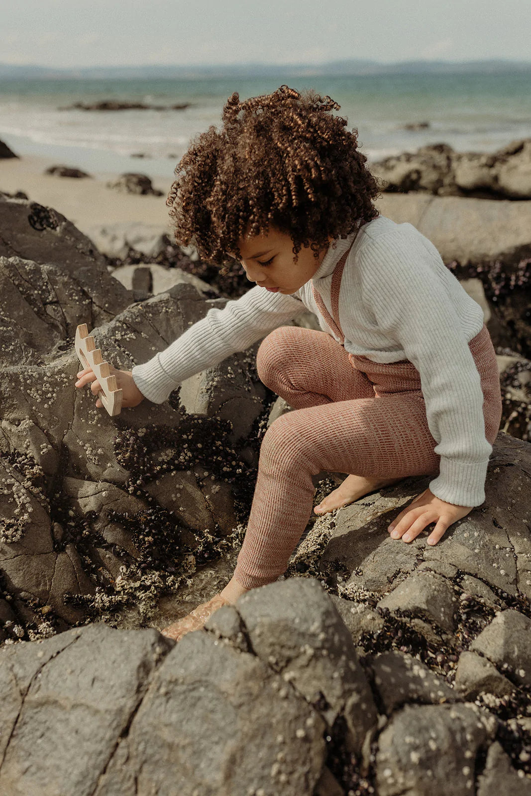 Caramel Footless Tights with braces