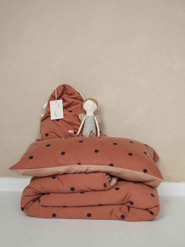 Dots Double Sided Duvet Cover and Pillowcase Set