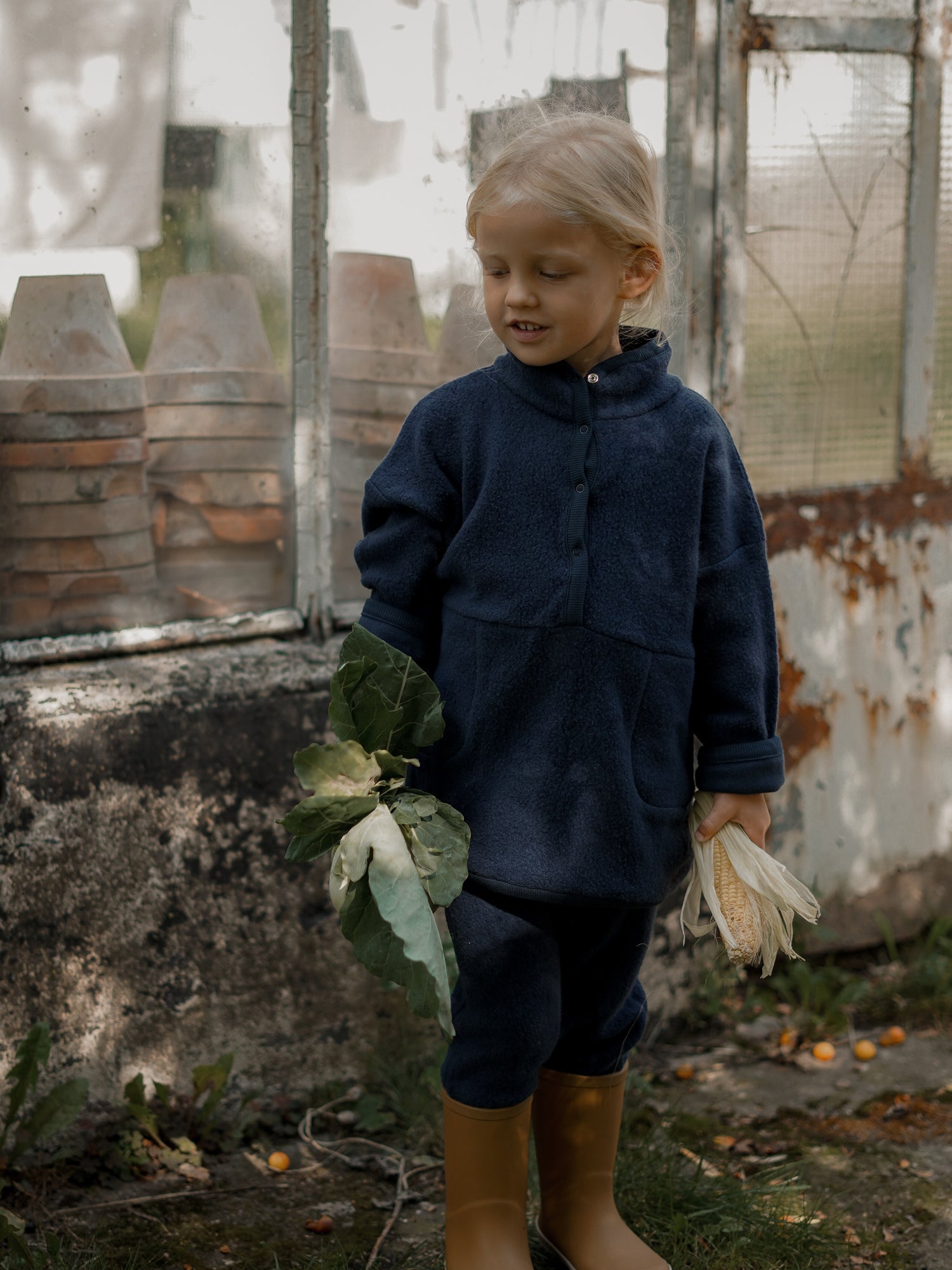 Almond Fleece Vest | Organic Zoo