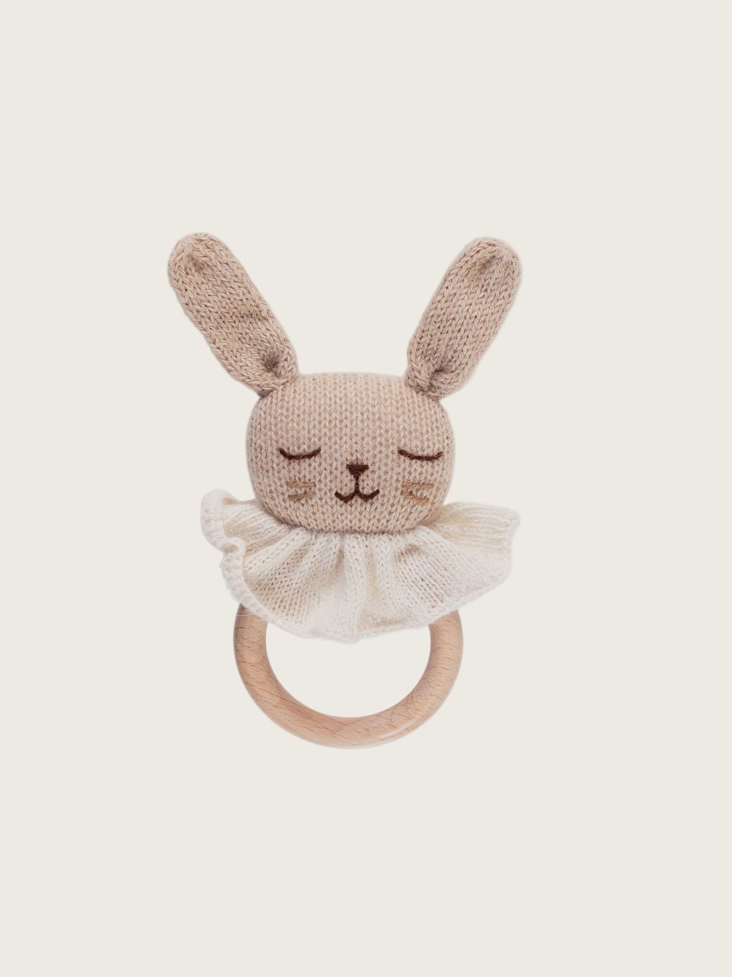 Bunny Teething Ring Sand