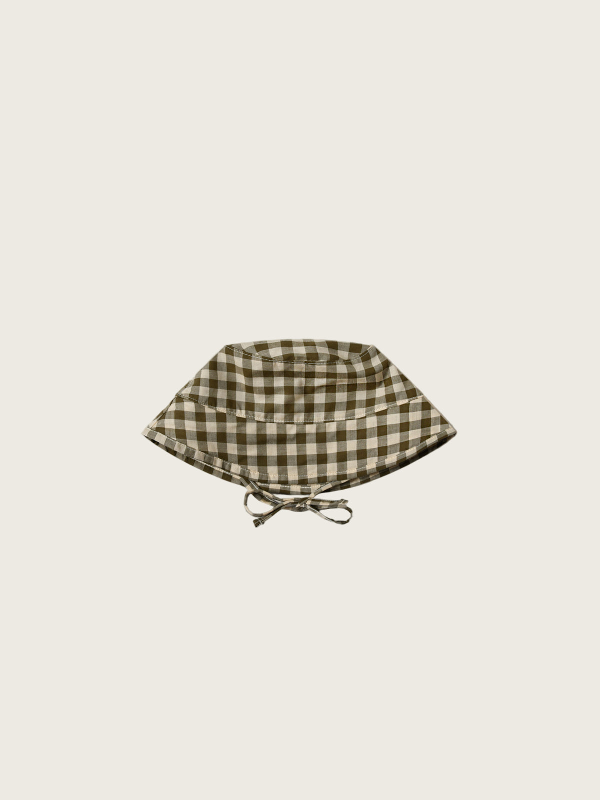 Olive Gingham Bucket Sun Hat