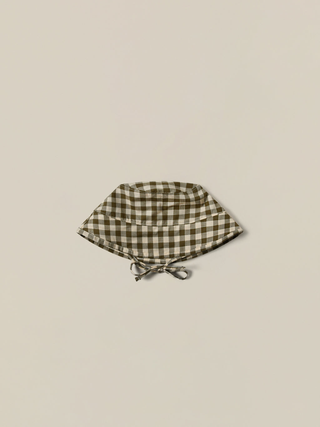 Olive Gingham Bucket Sun Hat | Organic Zoo