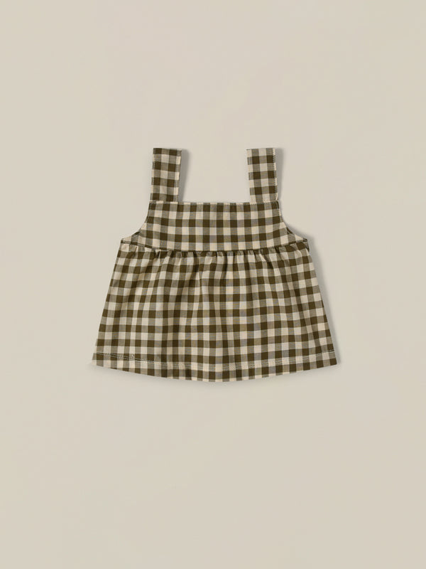 Olive Gingham Dolce Top 