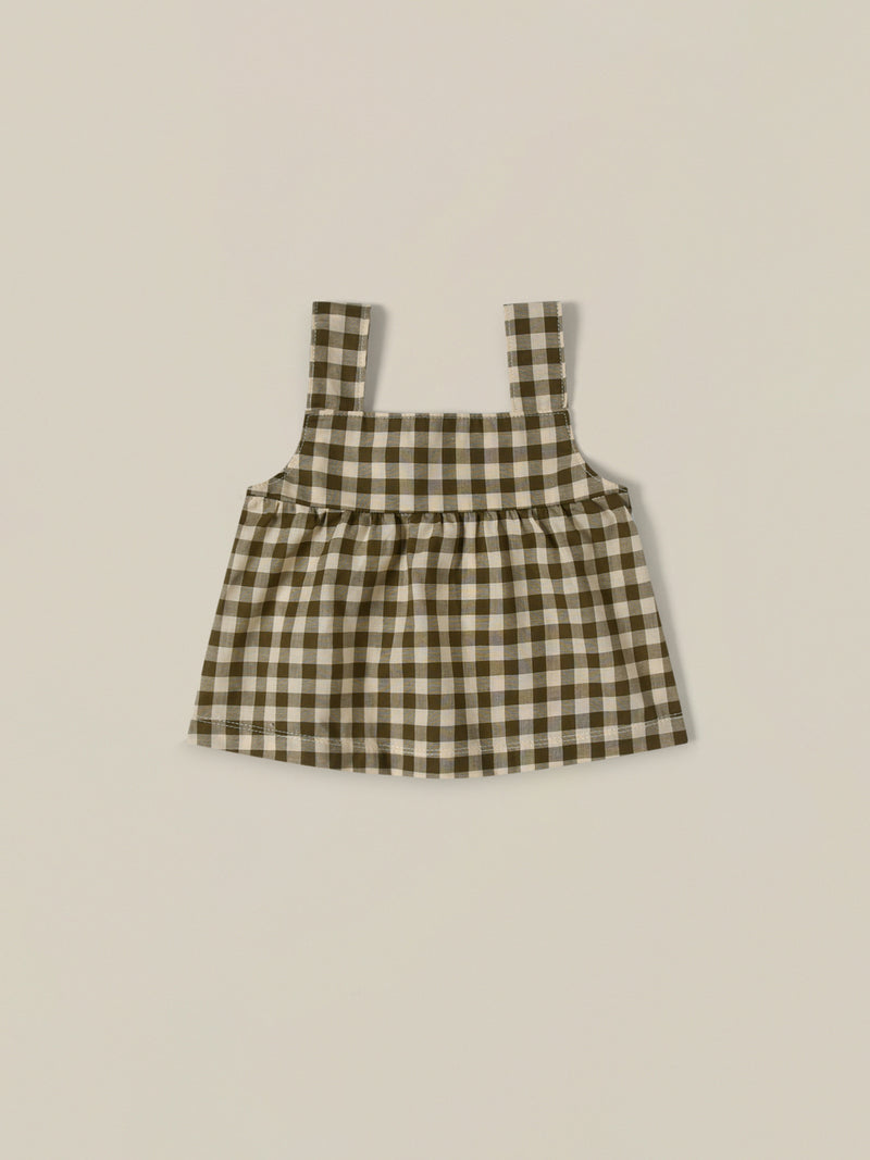 Olive Gingham Dolce Top | Organic Zoo
