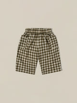 Olive Gingham Fisherman Pants with pockets 