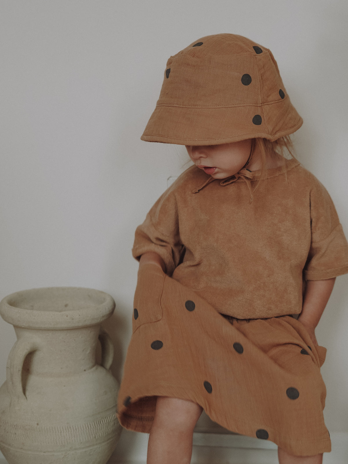 Gold Dots Bucket Sun Hat | Organic Zoo