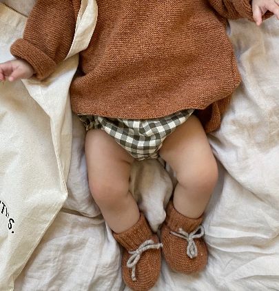 organic zoo－Olive Gingham 上下セット Olive Gingham Shortie | Organic Zoo