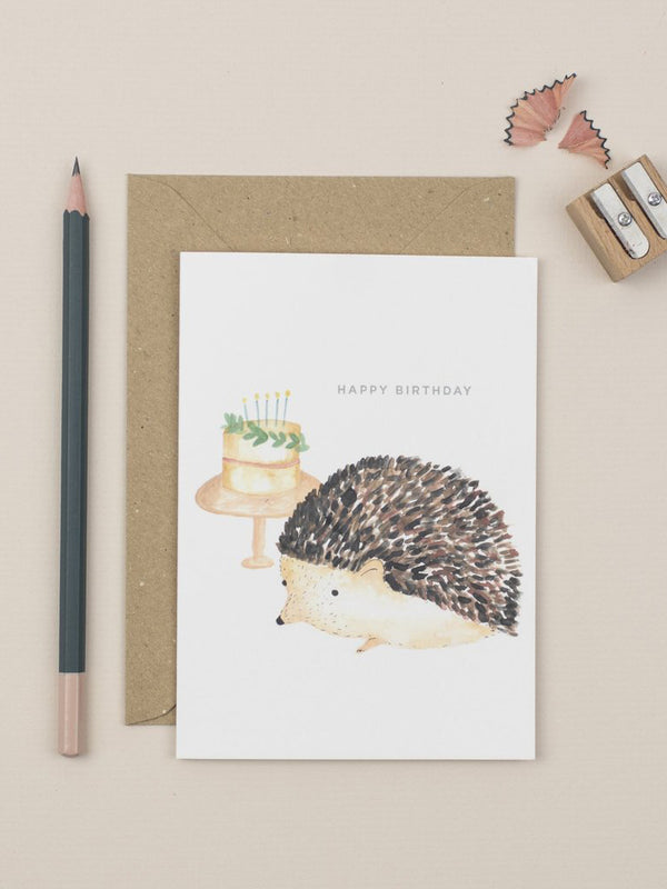 Hedgehog Happy Birthday Card