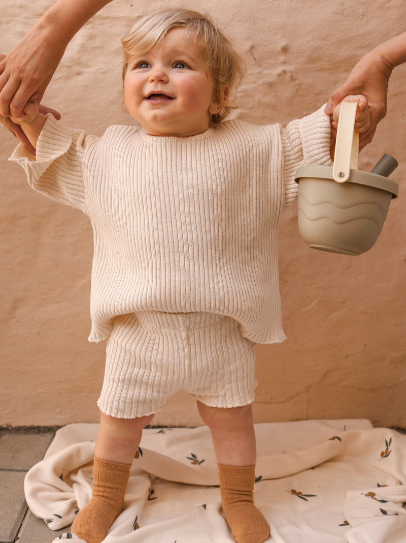 Oat Knitted Shorts