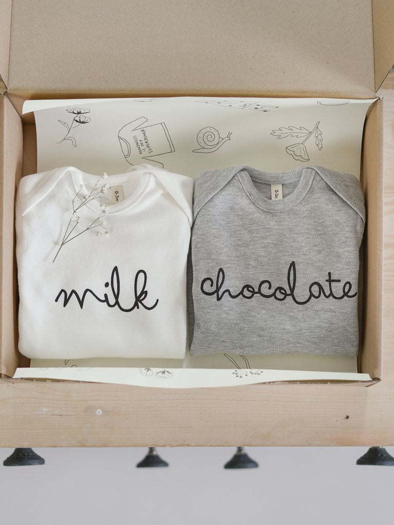 MILK and CHOCOLATE Baby Gift Set ~ Organic Zoo