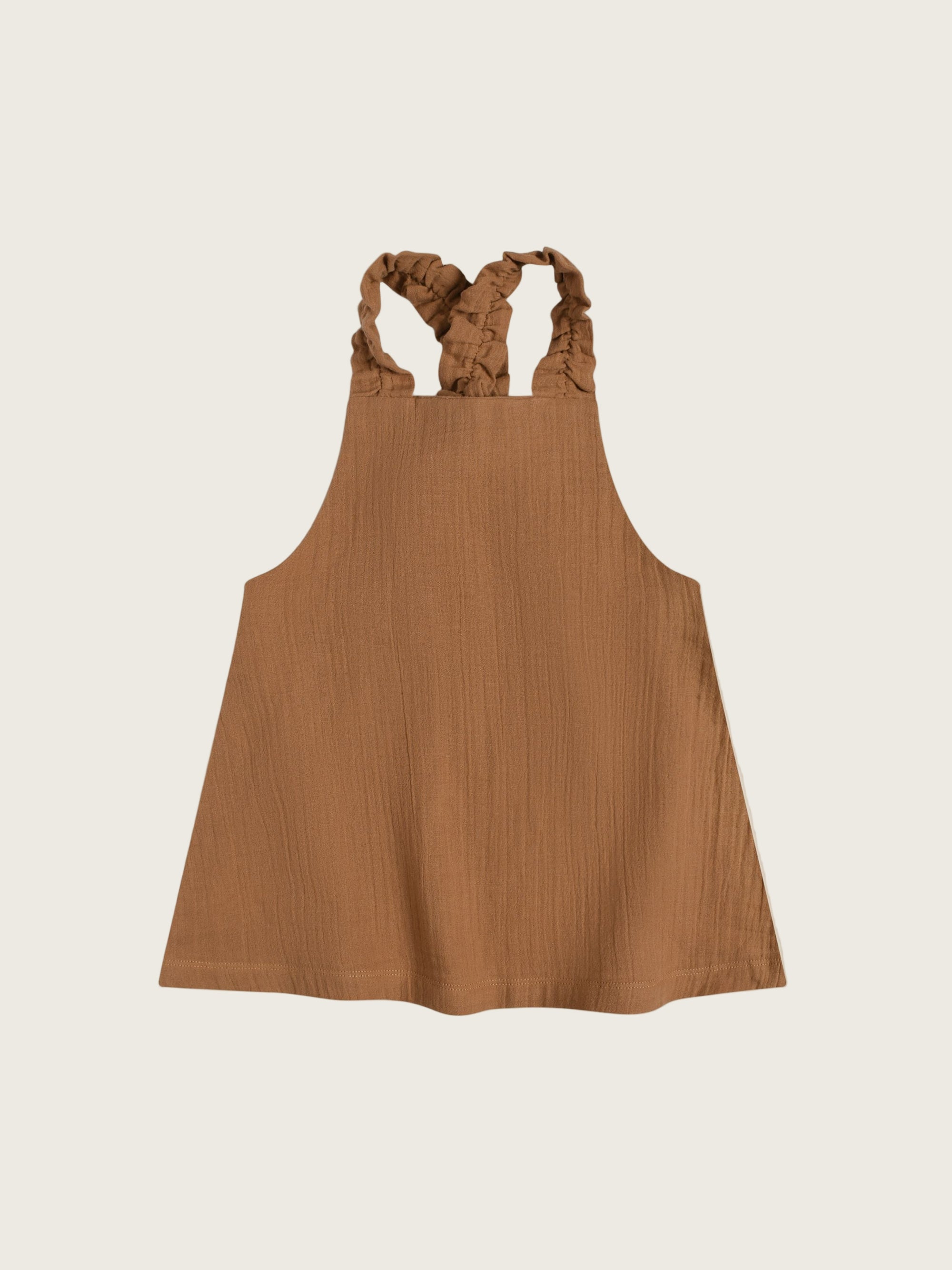 Gold Organic Muslin Pinny Dress